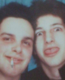 <b>Steve Durkin</b> the lead vocalist &amp; Roger Young the manager in a photo booth in ... - PASSIONKILLERSPIC13